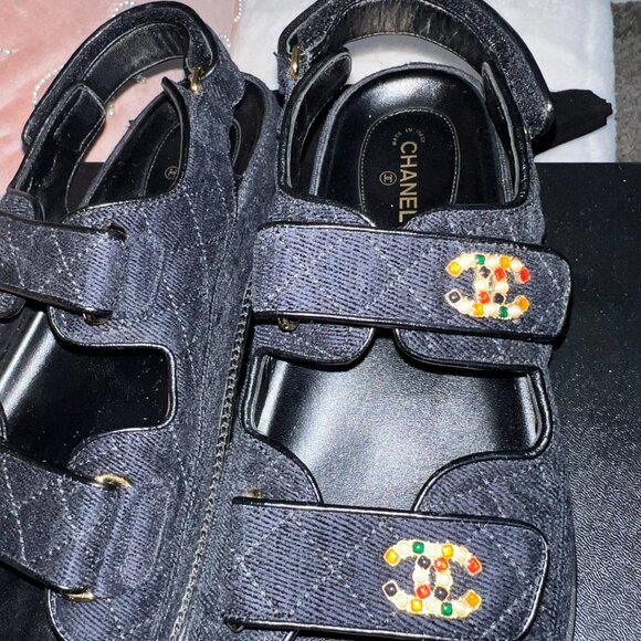 Chanel Denim Sandals - Picture 8 of 10